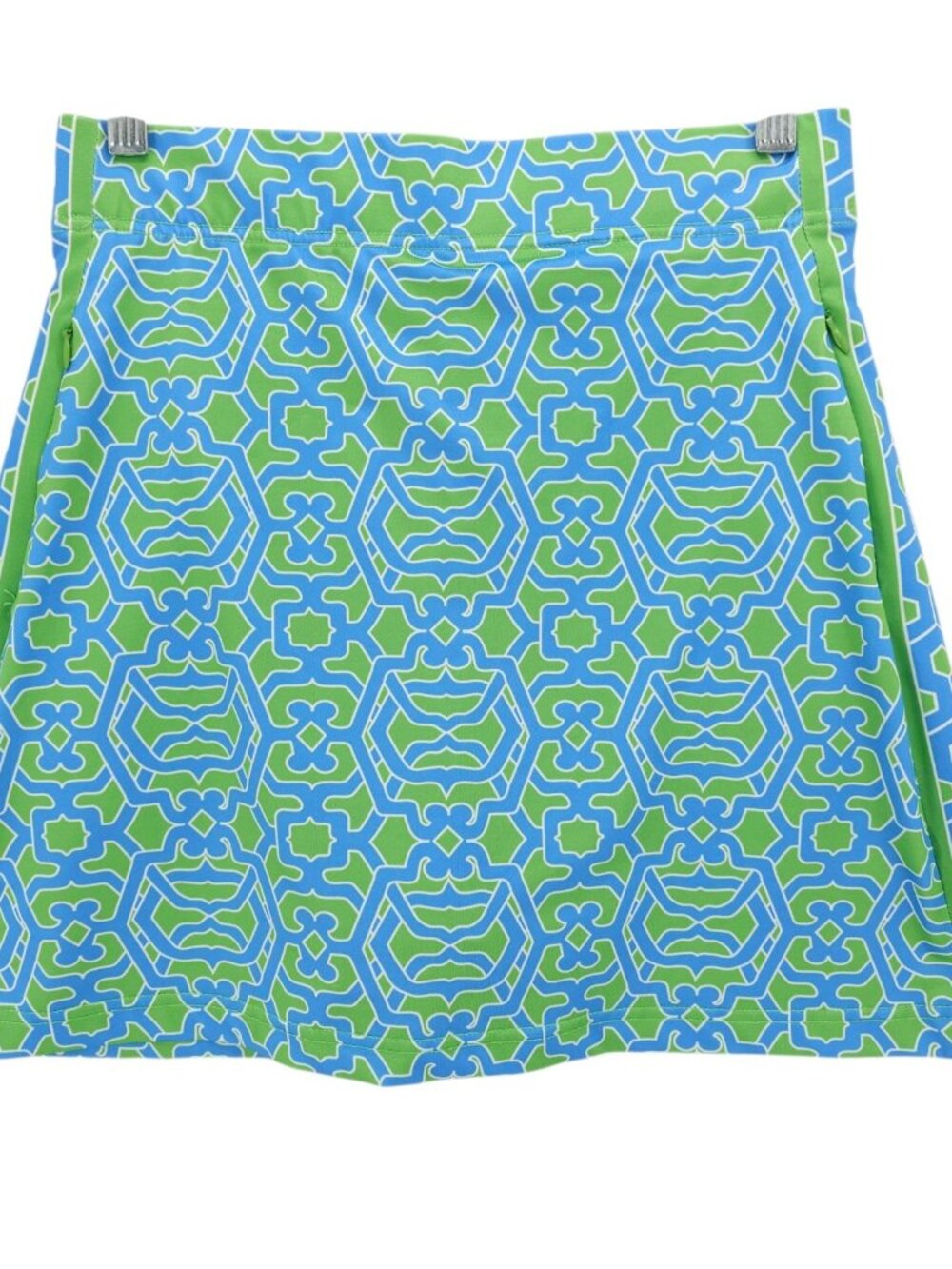 GRETCHEN SCOTT Skirt Skort Blue Green Geometric EUC Shrimp Size - XXS